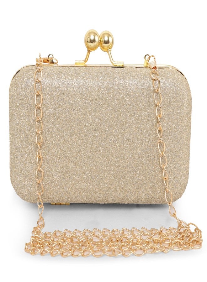 CULT FACTORY Golden Party Clutches for Women Stylish Resin Clutch for Wedding - Image 1